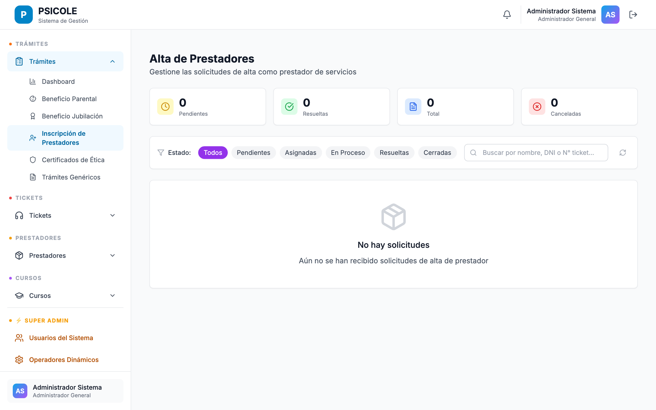 Vista de validación de órdenes con filtros y panel de detalle por orden