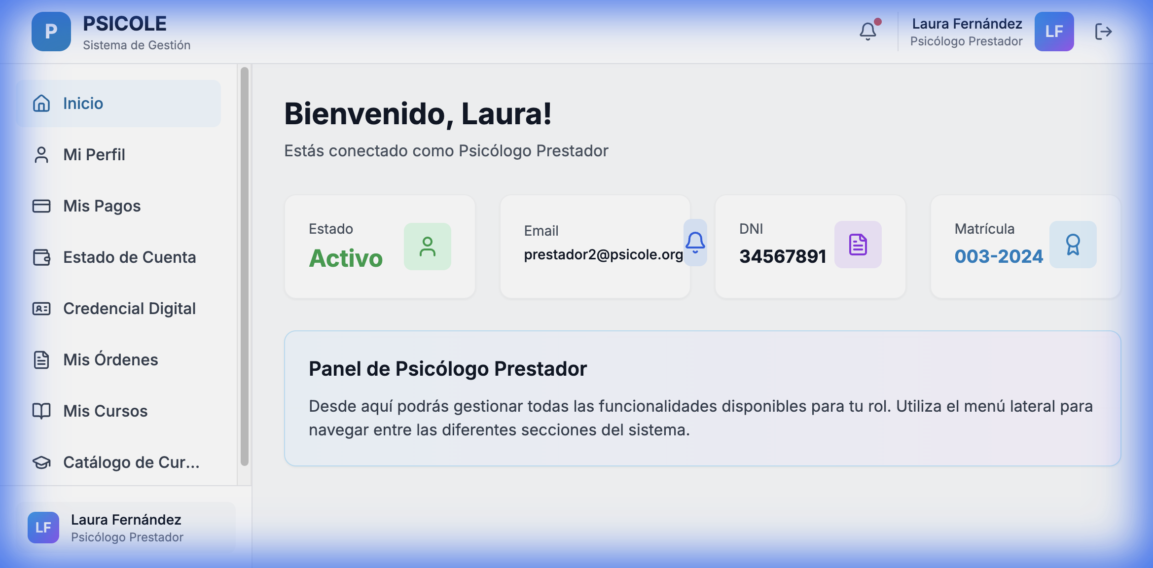 Dashboard Administrador